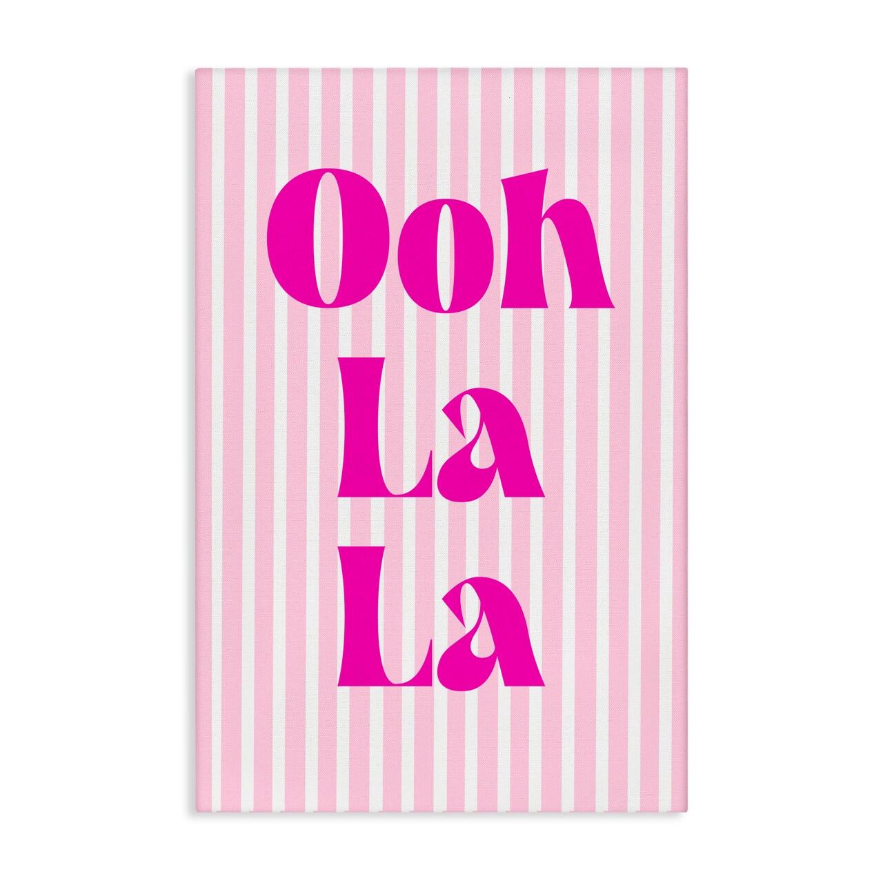 Stupell Industries Ooh La La over Pink Stripes Canvas, design by Pooja Dave